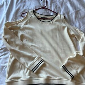 Ralph Lauren Cream Cold Shoulder Sweater